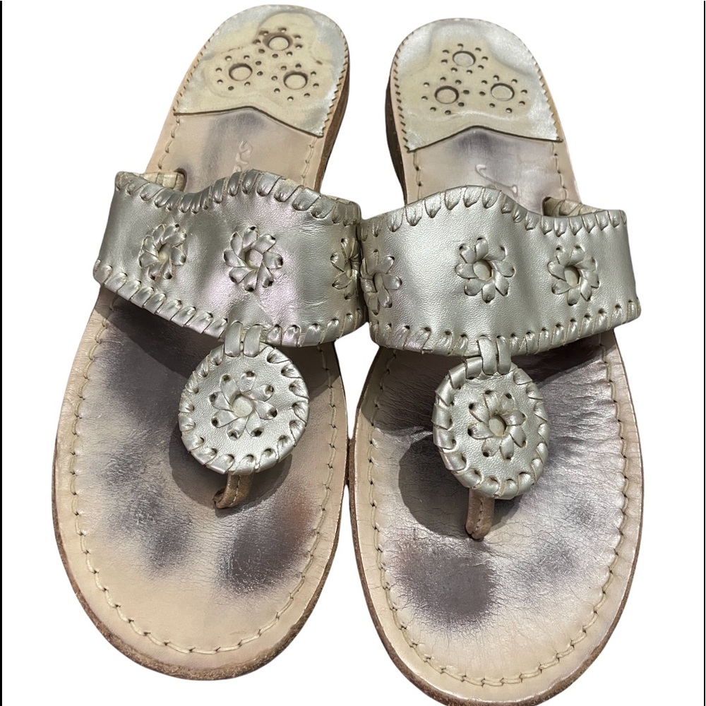 Jack Roger gold leather sandals size 8.5